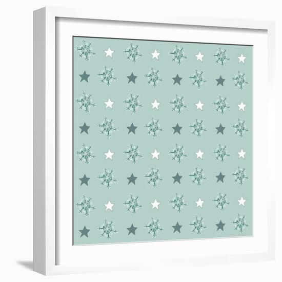 Pattern Flakes&Stars-Effie Zafiropoulou-Framed Giclee Print