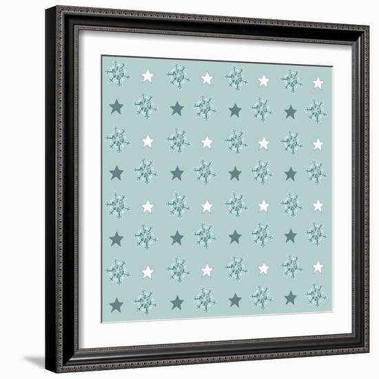 Pattern Flakes&Stars-Effie Zafiropoulou-Framed Giclee Print