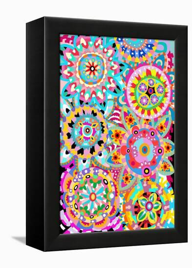 Pattern Flowers 1-Miguel Balb?s-Framed Premier Image Canvas