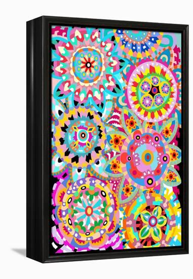 Pattern Flowers 1-Miguel Balb?s-Framed Premier Image Canvas