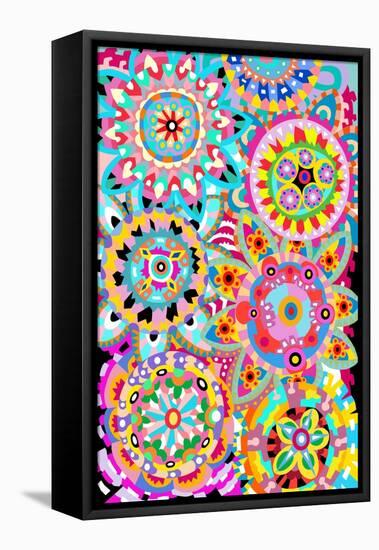 Pattern Flowers 1-Miguel Balb?s-Framed Premier Image Canvas