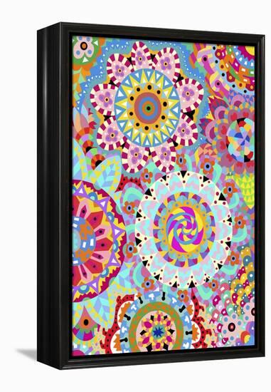 Pattern Flowers 2-Miguel Balb?s-Framed Premier Image Canvas