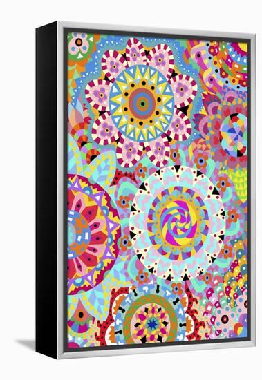 Pattern Flowers 2-Miguel Balb?s-Framed Premier Image Canvas