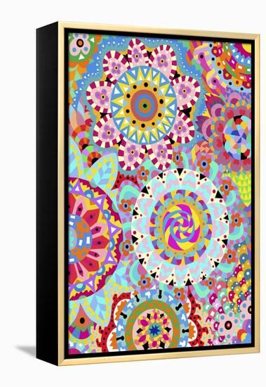 Pattern Flowers 2-Miguel Balb?s-Framed Premier Image Canvas