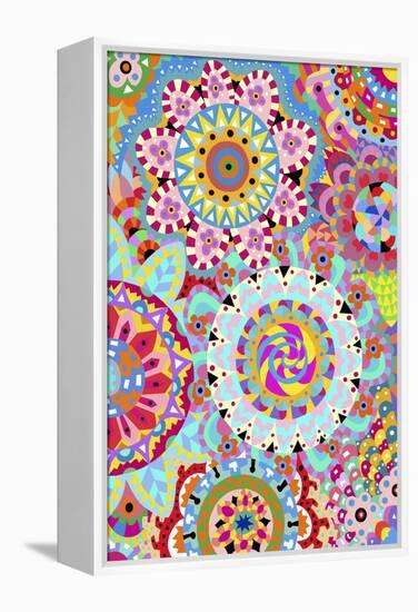 Pattern Flowers 2-Miguel Balb?s-Framed Premier Image Canvas