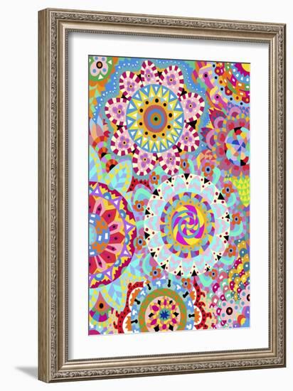 Pattern Flowers 2-Miguel Balb?s-Framed Giclee Print