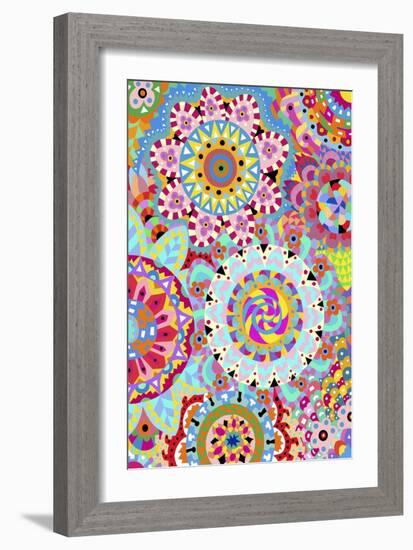 Pattern Flowers 2-Miguel Balb?s-Framed Giclee Print