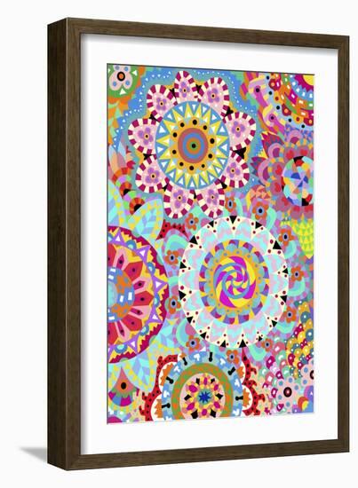 Pattern Flowers 2-Miguel Balb?s-Framed Giclee Print