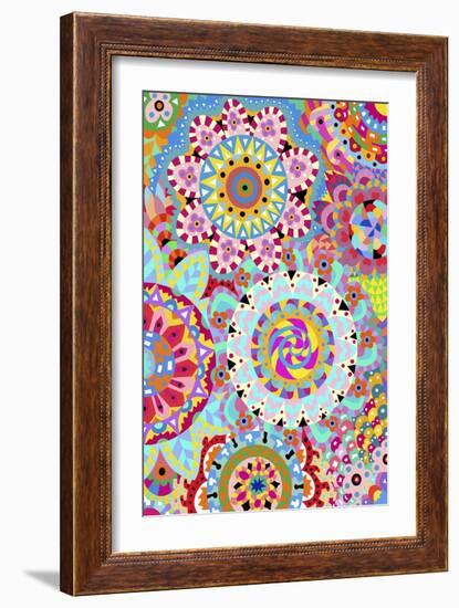 Pattern Flowers 2-Miguel Balb?s-Framed Giclee Print