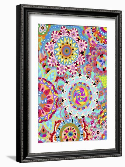 Pattern Flowers 2-Miguel Balb?s-Framed Giclee Print