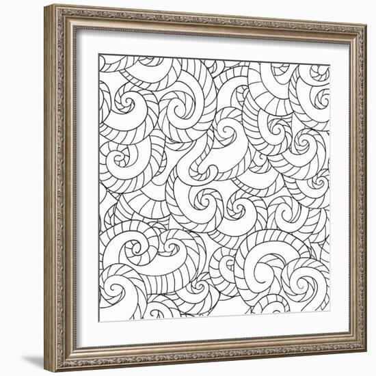 Pattern from Waves-null-Framed Art Print