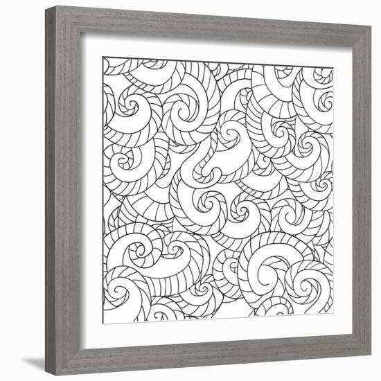 Pattern from Waves-null-Framed Art Print