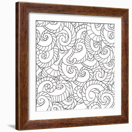 Pattern from Waves-null-Framed Art Print