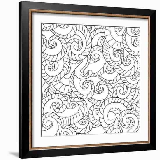 Pattern from Waves-null-Framed Art Print