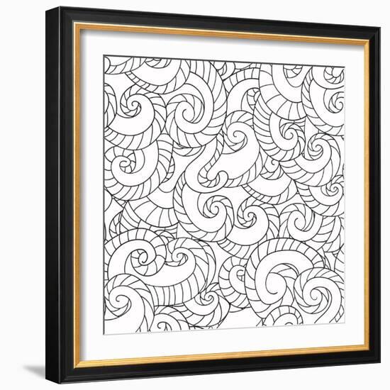 Pattern from Waves-null-Framed Art Print