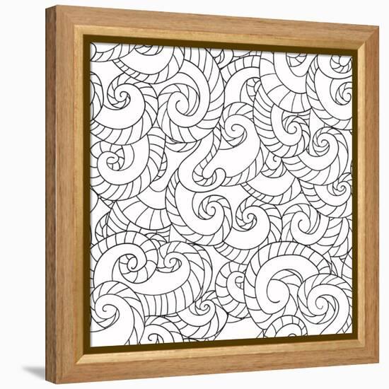 Pattern from Waves-null-Framed Stretched Canvas