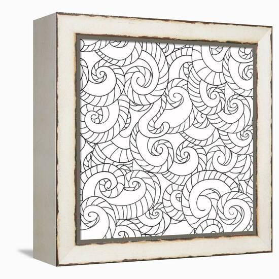 Pattern from Waves-null-Framed Stretched Canvas