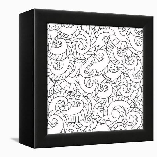 Pattern from Waves-null-Framed Stretched Canvas