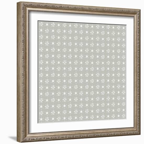 Pattern Grey Stars-Effie Zafiropoulou-Framed Giclee Print