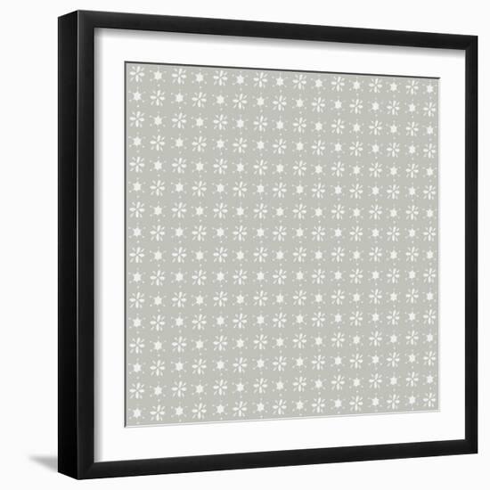 Pattern Grey Stars-Effie Zafiropoulou-Framed Giclee Print