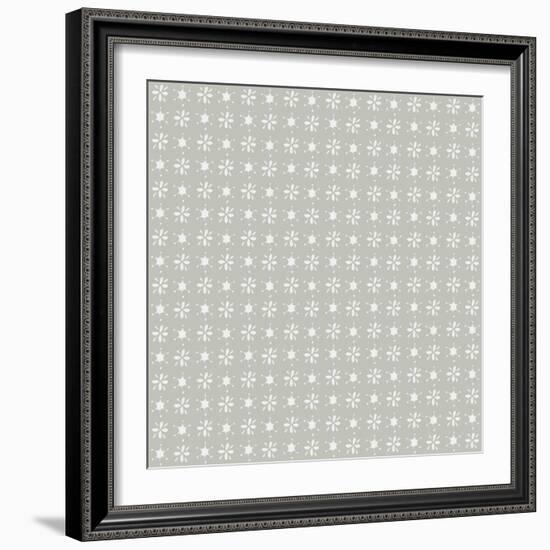 Pattern Grey Stars-Effie Zafiropoulou-Framed Giclee Print