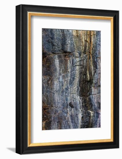 Pattern in rock cliffs of Galapagos Islands, Ecuador.-Adam Jones-Framed Photographic Print