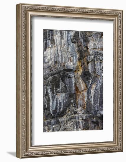 Pattern in rock cliffs of Genovesa Island, Galapagos Islands, Ecuador.-Adam Jones-Framed Photographic Print