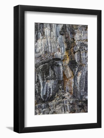 Pattern in rock cliffs of Genovesa Island, Galapagos Islands, Ecuador.-Adam Jones-Framed Photographic Print