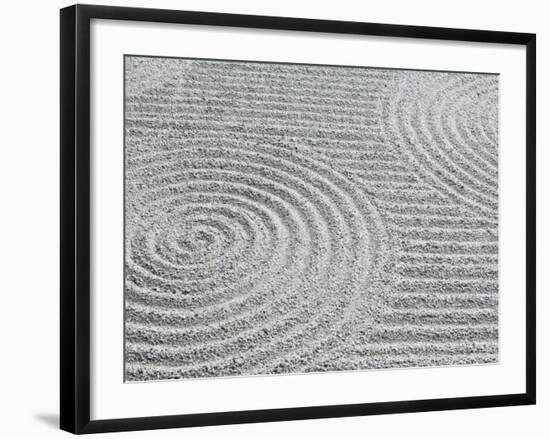 Pattern in Sand, Tofukuji Temple, Kyoto, Japan-Rob Tilley-Framed Photographic Print