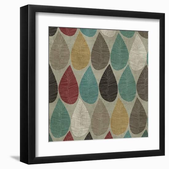 Pattern Leaves-Anna Polanski-Framed Art Print