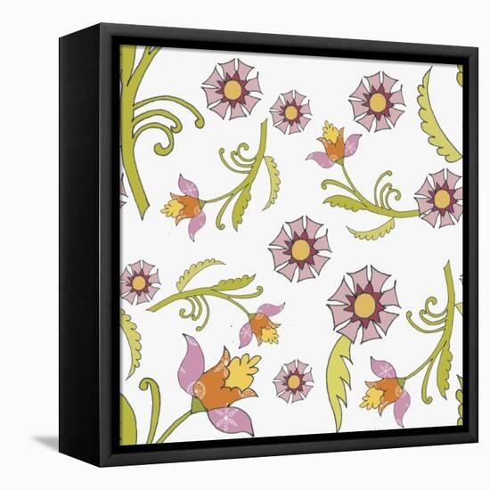Pattern Lilac Flowers-Effie Zafiropoulou-Framed Premier Image Canvas
