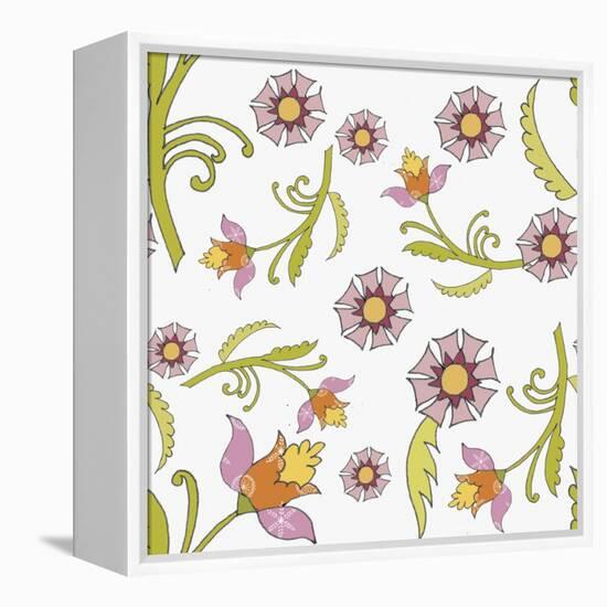 Pattern Lilac Flowers-Effie Zafiropoulou-Framed Premier Image Canvas