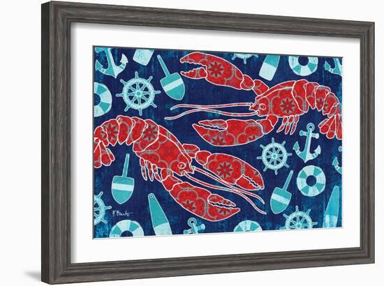 Pattern Lobsters-Paul Brent-Framed Art Print
