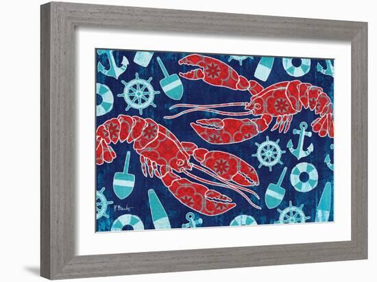 Pattern Lobsters-Paul Brent-Framed Art Print