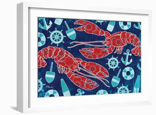 Pattern Lobsters-Paul Brent-Framed Art Print