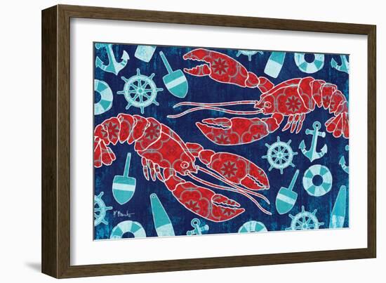 Pattern Lobsters-Paul Brent-Framed Premium Giclee Print