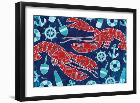 Pattern Lobsters-Paul Brent-Framed Premium Giclee Print