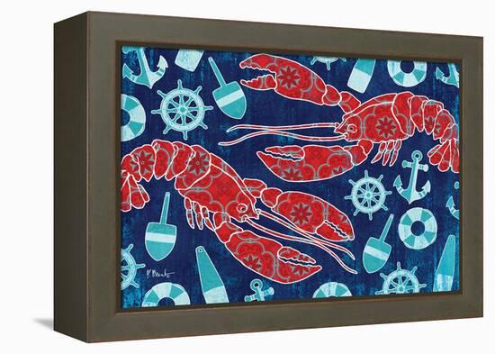 Pattern Lobsters-Paul Brent-Framed Stretched Canvas