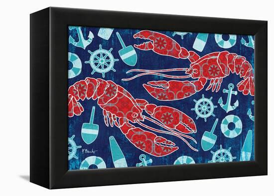 Pattern Lobsters-Paul Brent-Framed Stretched Canvas