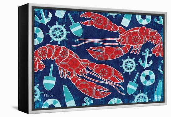 Pattern Lobsters-Paul Brent-Framed Stretched Canvas