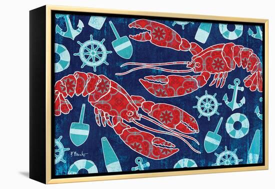 Pattern Lobsters-Paul Brent-Framed Stretched Canvas