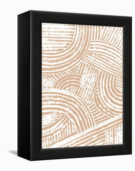 Pattern Maze in Apricot I-June Vess-Framed Stretched Canvas