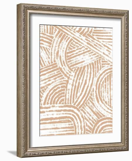 Pattern Maze in Apricot II-June Vess-Framed Art Print