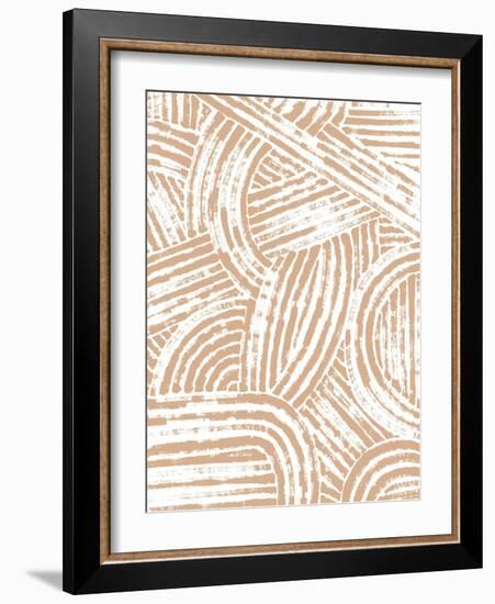 Pattern Maze in Apricot II-June Vess-Framed Art Print