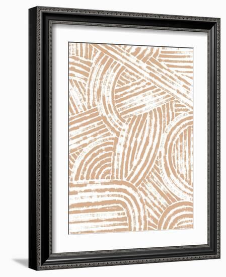 Pattern Maze in Apricot II-June Vess-Framed Art Print