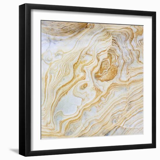 Pattern of Layers on Sandstone Rock, Grand Staircase-Escalante National Monument, Utah, Usa-null-Framed Photographic Print