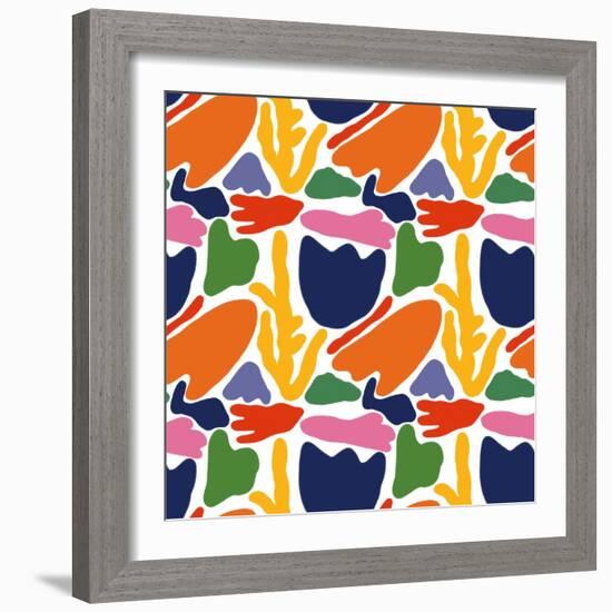 Pattern of Modern Exotic Plants, Flowers. for Commercial Use-Dariia Khotenko-Framed Photographic Print