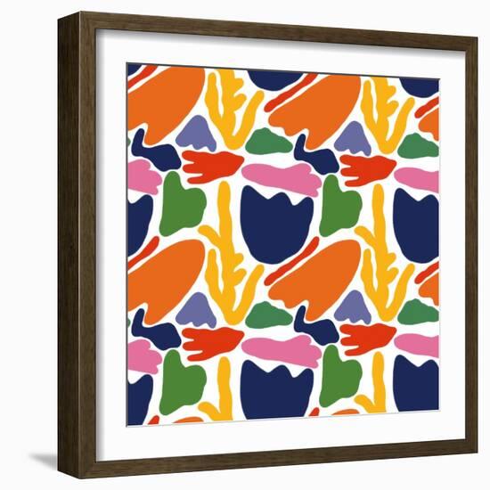 Pattern of Modern Exotic Plants, Flowers. for Commercial Use-Dariia Khotenko-Framed Photographic Print