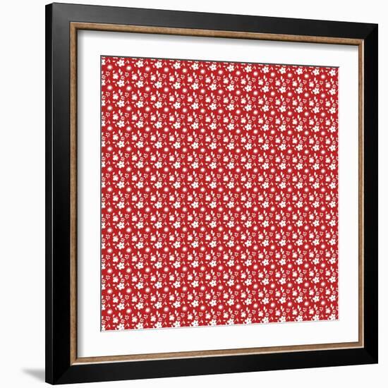 Pattern Petite Flowers on Cinnamon-Effie Zafiropoulou-Framed Giclee Print