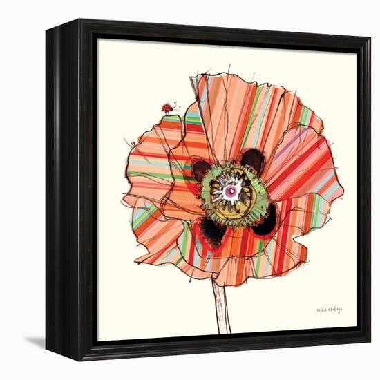 Pattern Poppy-Stripes-Robbin Rawlings-Framed Stretched Canvas